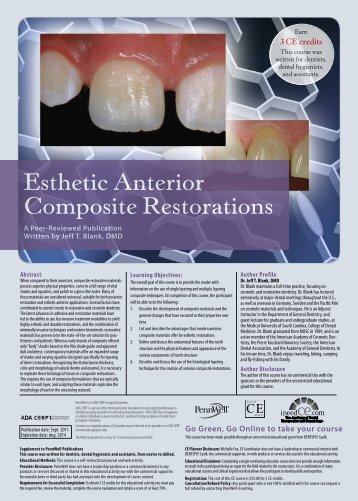 Esthetic Anterior Composite Restorations - IneedCE.com