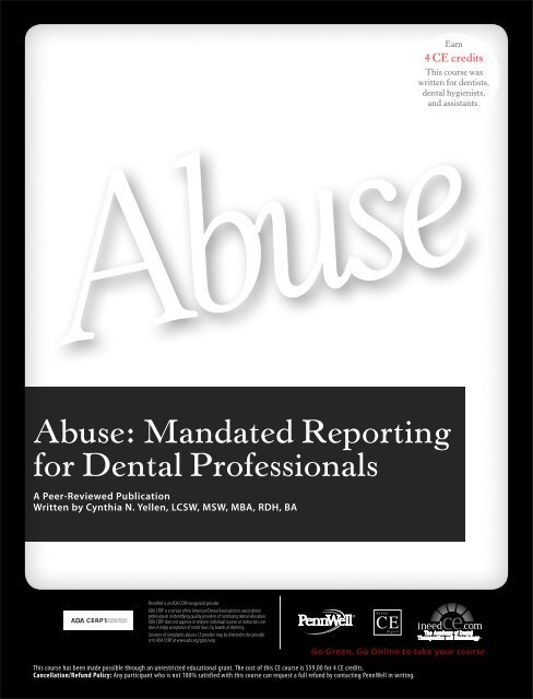 Abuse: Mandated Reporting for Dental Professionals - IneedCE.com