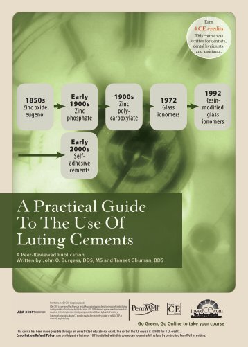 A Practical Guide to the Use of Luting Cements - IneedCE.com