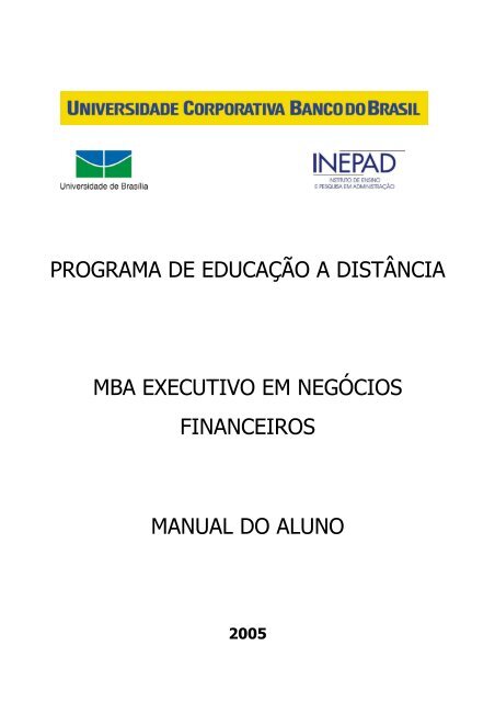 programa de educaÃ§Ã£o a distÃ¢ncia mba executivo em ... - Inepad