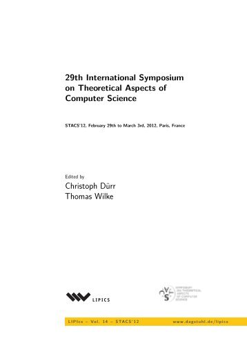 29th International Symposium on Theoretical Aspects of Computer ...