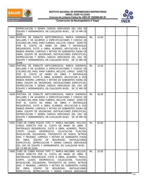 CONSTRUCCION DE NEUMOPEDIATRIA 2a ETAPA - Instituto ...