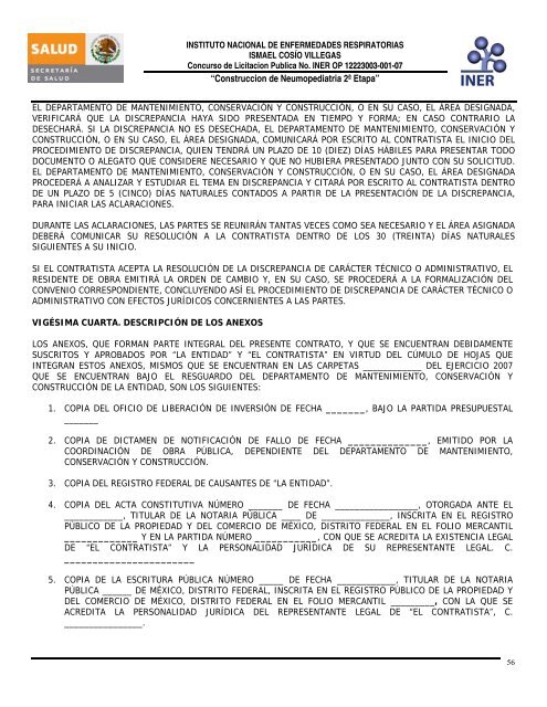CONSTRUCCION DE NEUMOPEDIATRIA 2a ETAPA - Instituto ...