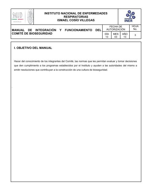 ComitÃ© de Bioseguridad - Instituto Nacional de Enfermedades ...