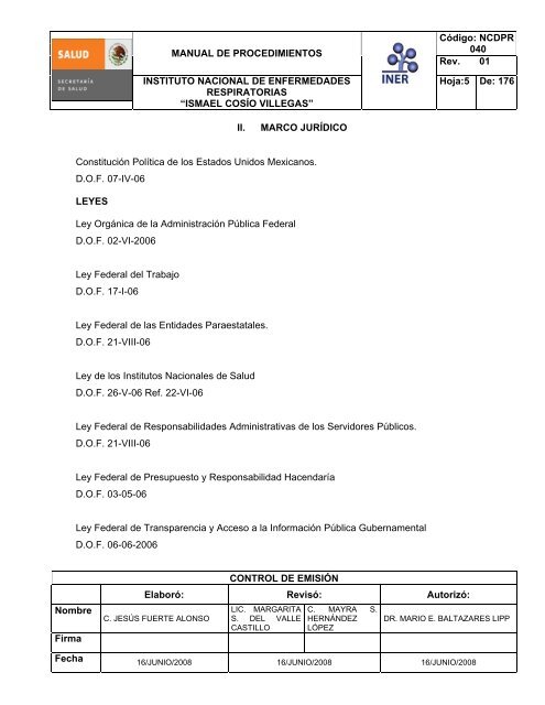 manual de procedimientos de admisiÃ³n hospitalaria - Instituto ...