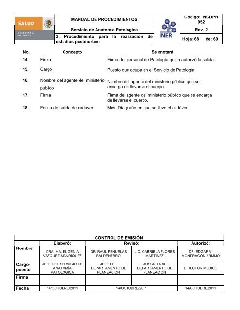 Servicio de AnatomÃ­a PatolÃ³gica - Instituto Nacional de ...