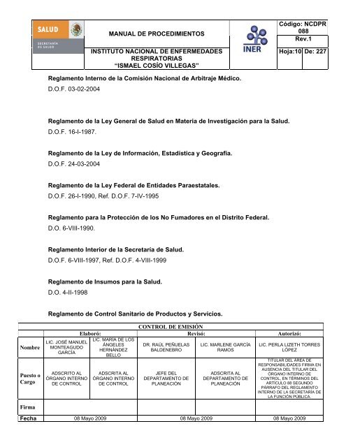 manual de procedimientos del Ã³rgano interno de control - Instituto ...