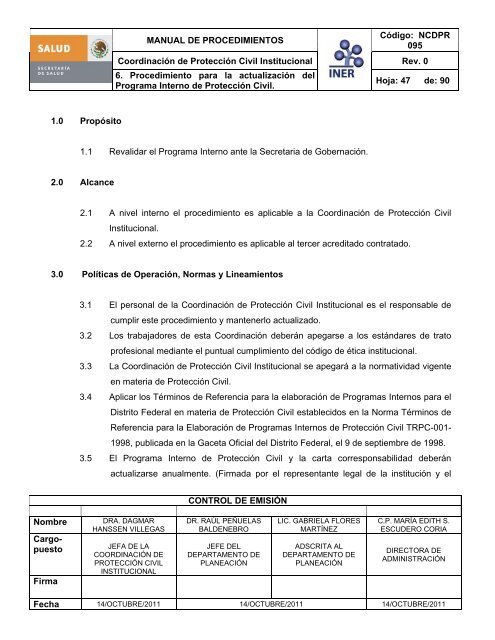 CoordinaciÃ³n de ProtecciÃ³n Civil - Instituto Nacional de ...