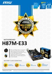 MSI CLASSIC Motherboards Datasheet - Inet.se