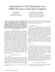 Measurements of TCP Performance Over UMTS Networks ... - iNETS