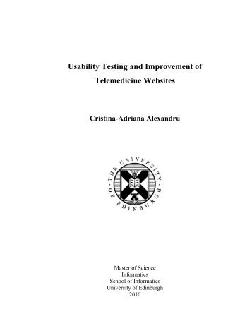 Usability Testing and Improvement of Telemedicine Websites