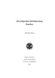 Reconfigurable Self-Replicating Robotics Abhishek Dutta