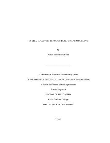 SYSTEM ANALYSIS THROUGH BOND GRAPH MODELING by ...