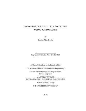 modeling of a distillation column using bond graphs - University of ...