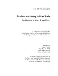 Smallest Enclosing Balls - Department of Computer Science - ETH ...