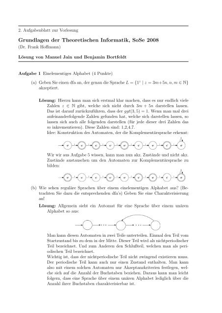 Grundlagen der Theoretischen Informatik, SoSe 2008