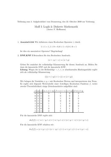 MafI I: Logik & Diskrete Mathematik