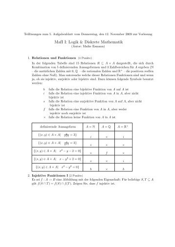 MafI I: Logik & Diskrete Mathematik