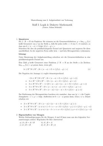 MafI I: Logik & Diskrete Mathematik