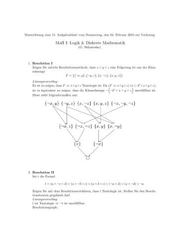 MafI I: Logik & Diskrete Mathematik