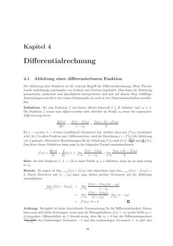 Differentialrechnung