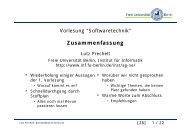 Zusammenfassung - Institut fÃ¼r Informatik - Freie UniversitÃ¤t Berlin