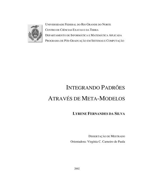 integrando padrões através de meta-modelos - Departamento de ...