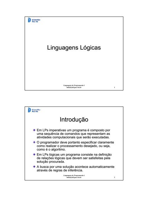 Linguagens Lógicas & Prolog - PUC-Rio
