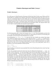 Primitive Datentypen und Felder (Arrays)