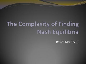 The Complexity of Finding Nash Equilibria