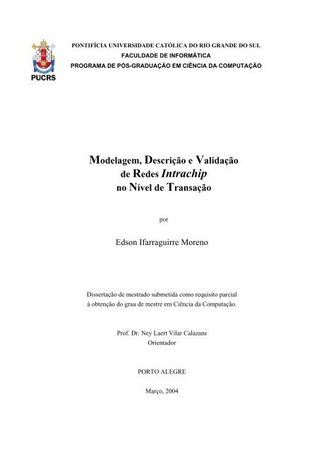 Modeling, Description and Validation of Intra-Chip Networks at the ...