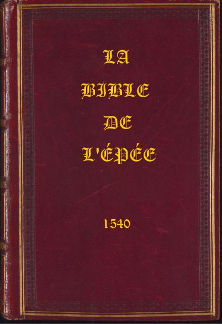 La Bible de l'Épée 1540