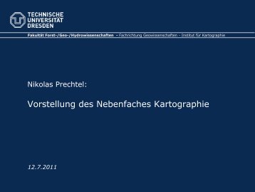 Folien der Nebenfachvorstellung - Fakultät Informatik