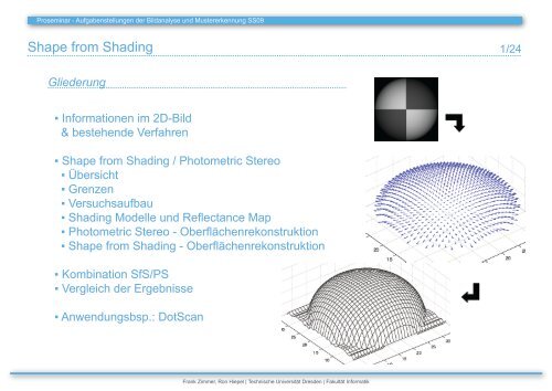 Shape from Shading - Technische Universität Dresden