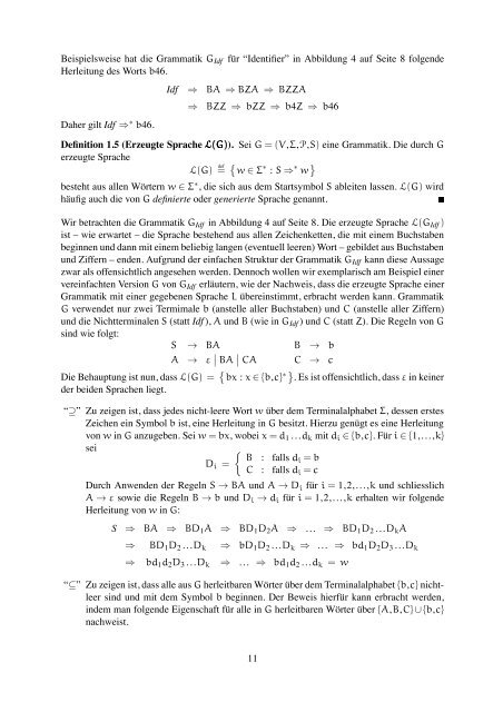 1. Teil: Formale Sprachen und Automatentheorie - Faculty of ...