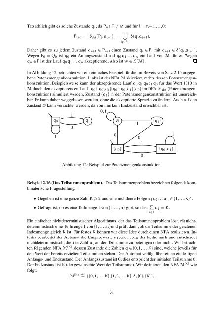 1. Teil: Formale Sprachen und Automatentheorie - Faculty of ...