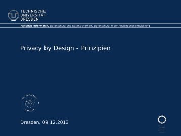 Privacy by Design - Prinzipien