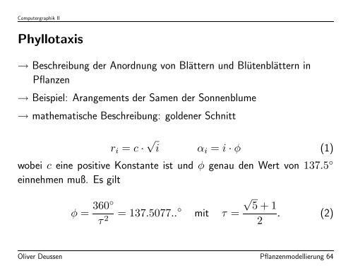 Modellierung von Pflanzen