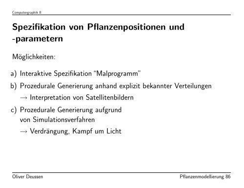 Modellierung von Pflanzen