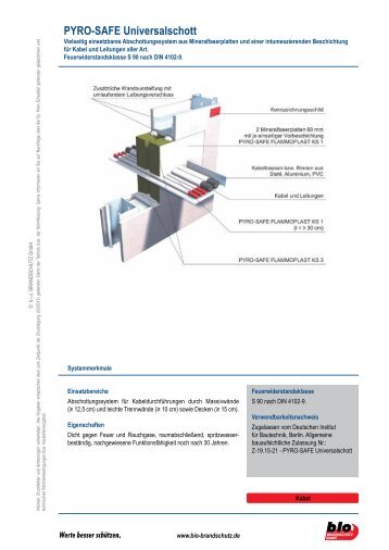 Systeminformation_PYRO-SAFE Universalschott - b.i.o. ...