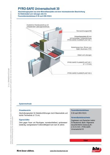 PYRO-SAFE Universalschott 30 - b.i.o. BRANDSCHUTZ GmbH