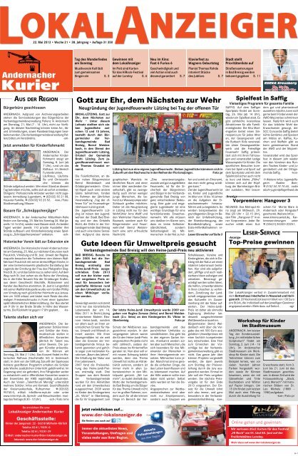 KW 21 | 22.05.2013 - Der Lokalanzeiger