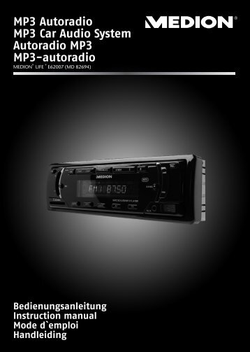 MP3 Autoradio MP3 Car Audio System Autoradio MP3 ... - Medion