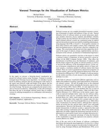 Voronoi Treemaps for the Visualization of Software Metrics