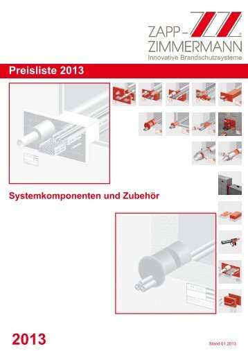 Preisliste 2013 - ZAPP-ZIMMERMANN GmbH