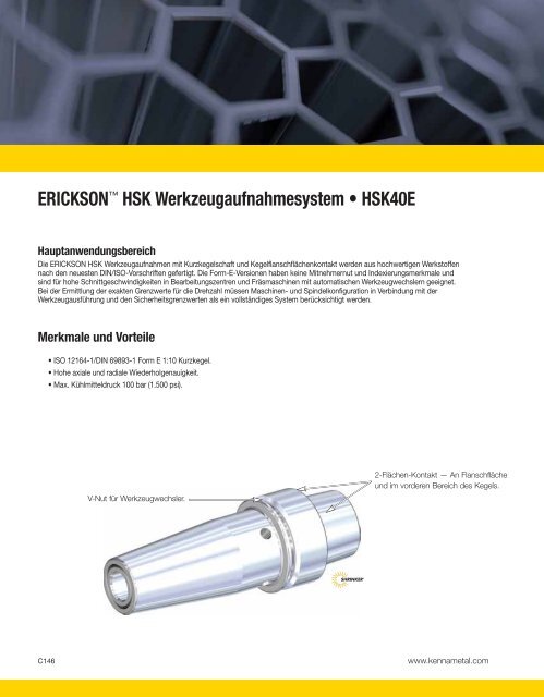 Kennametal WERKZEUGSYSTEME13 — HSK — A-12-02809DE