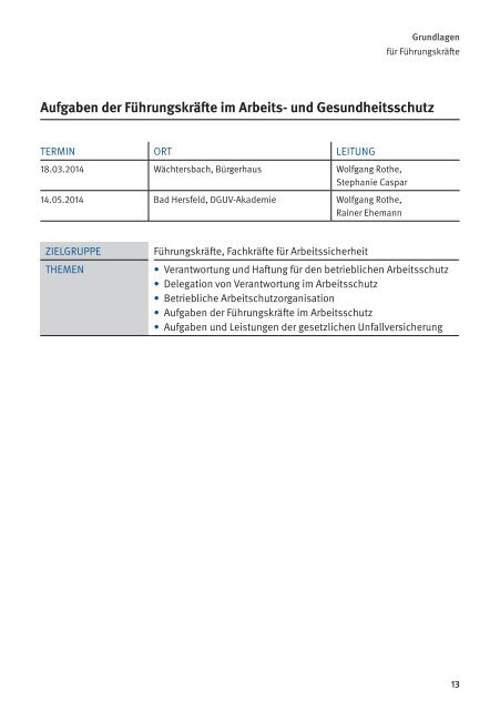 AUV-Seminare 2014 - Unfallkasse Hessen