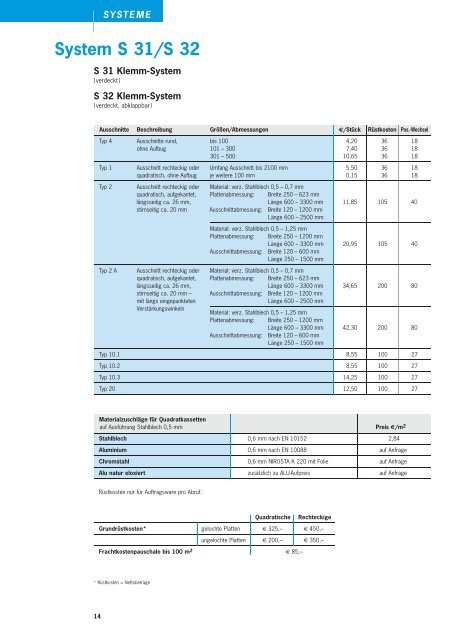 OWAtecta ® Preisliste 1/2013 - Druckschrift 300 [PDF, 5607 KB]