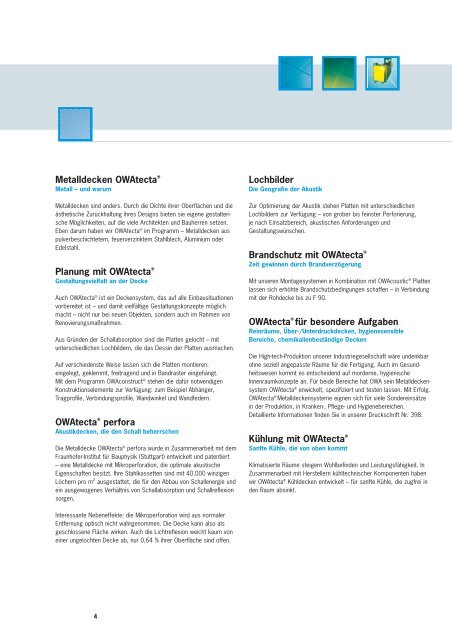 OWAtecta ® Preisliste 1/2013 - Druckschrift 300 [PDF, 5607 KB]