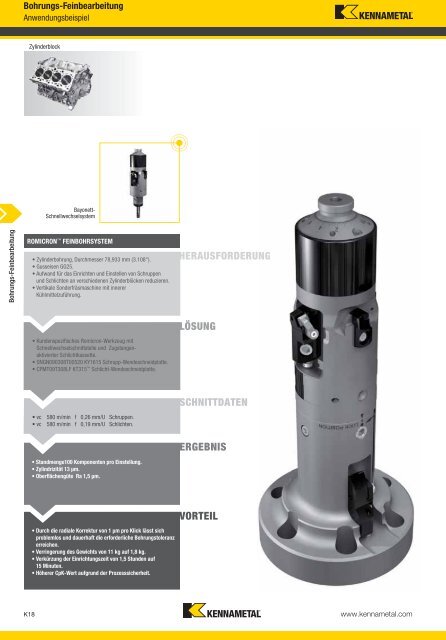 Werkzeuge für die Bohrungs-Feinbearbeitung - Kennametal